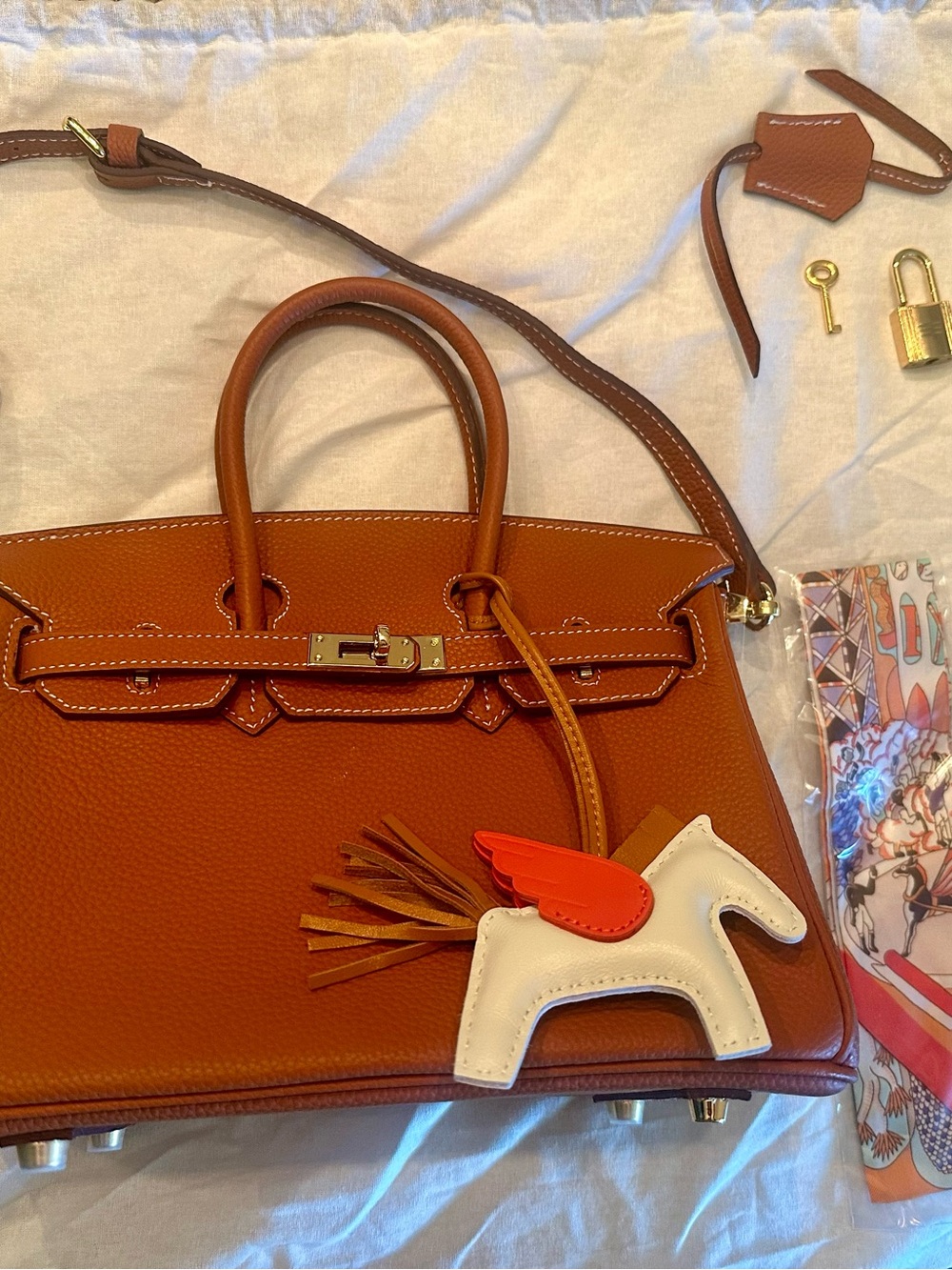 Mille Gabrielle Leather Tote Bag — Brown - Picture 2 of 5